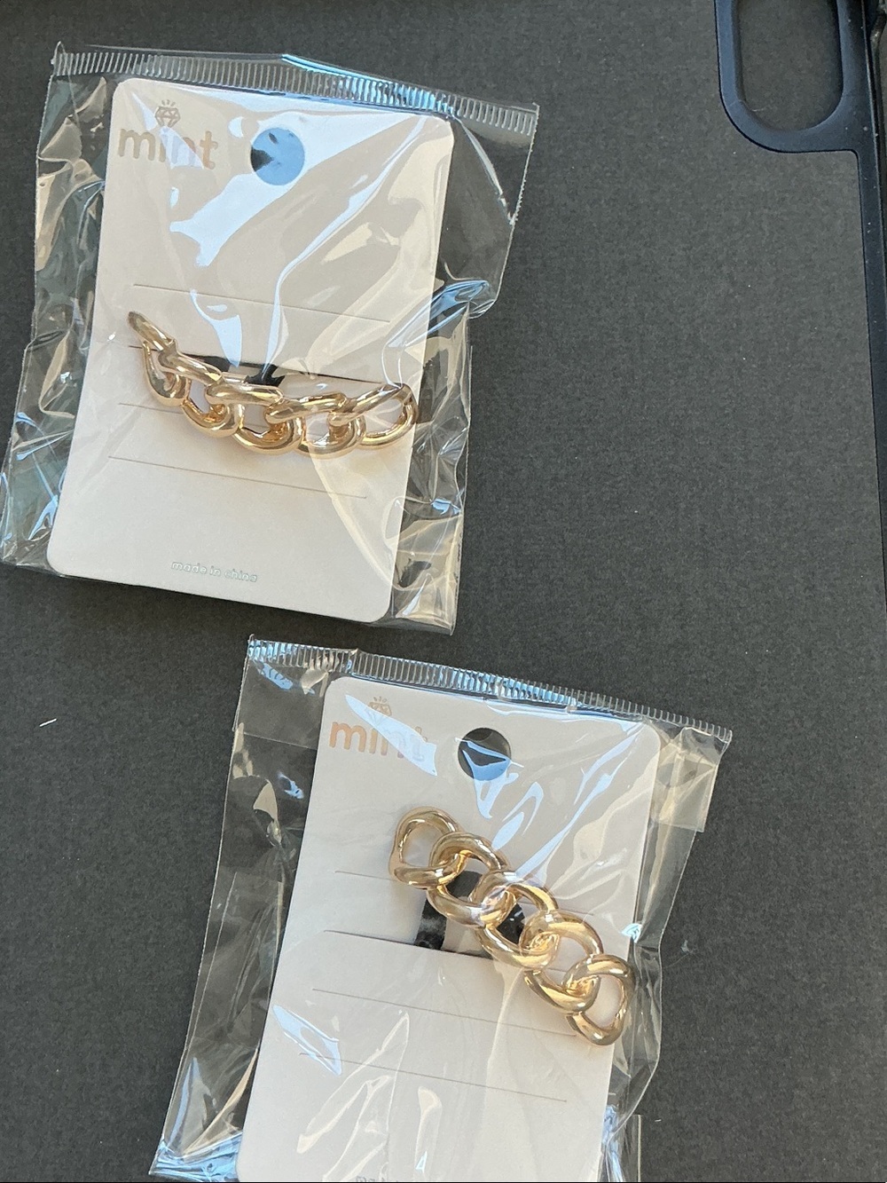 Gold Chain Hair Ties - Set of 2